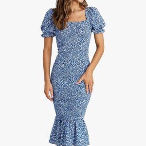 S/M Smocked floral dress